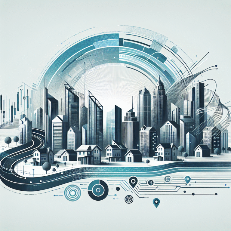Illustration depicting 2023 real estate market trends.