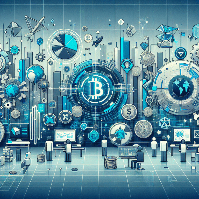 Illustration of crypto and blockchain trends and innovations.