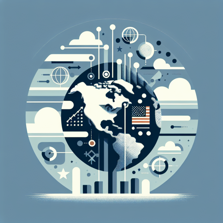 Image depicting global affairs influencing America's future in 2025, highlighting trade, energy security, and technology.