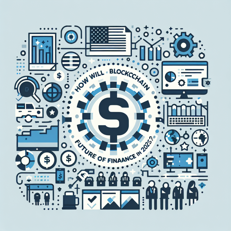 A futuristic depiction of blockchain technology transforming finance, highlighting efficiency and liquidity in 2025.