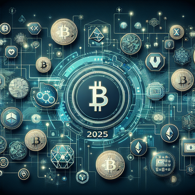 Illustration of blockchain trends and innovations for 2025.