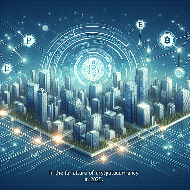 Illustration depicting blockchain trends in crypto for 2025.