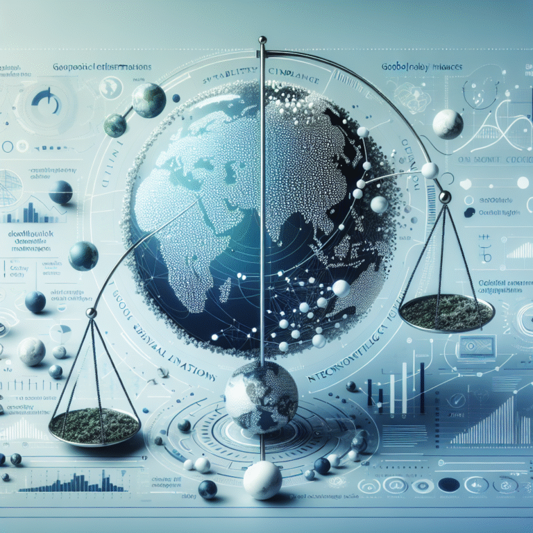 Illustration depicting global geopolitical tensions and interactions.