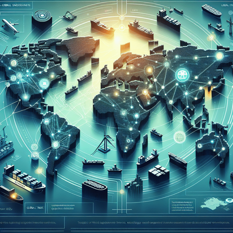 Map illustrating changing global trade routes and dynamics.