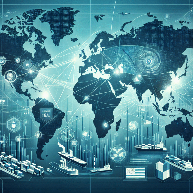 Illustration of global trade challenges and navigation issues.