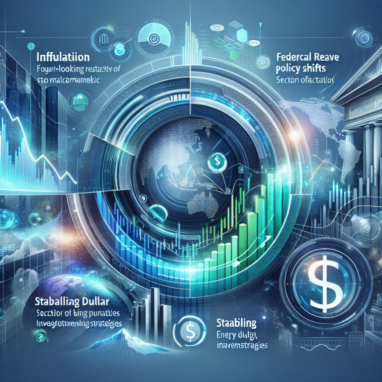 Illustration depicting stock market trends and macroeconomic factors.