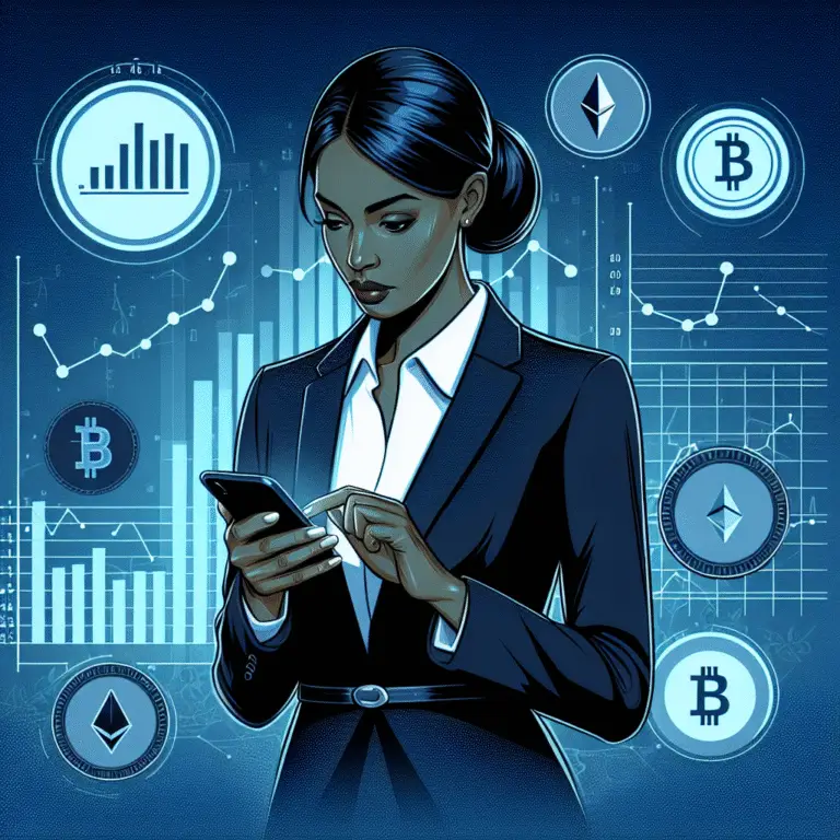 A person checking their phone for stablecoin regulation updates in a bright morning setting.